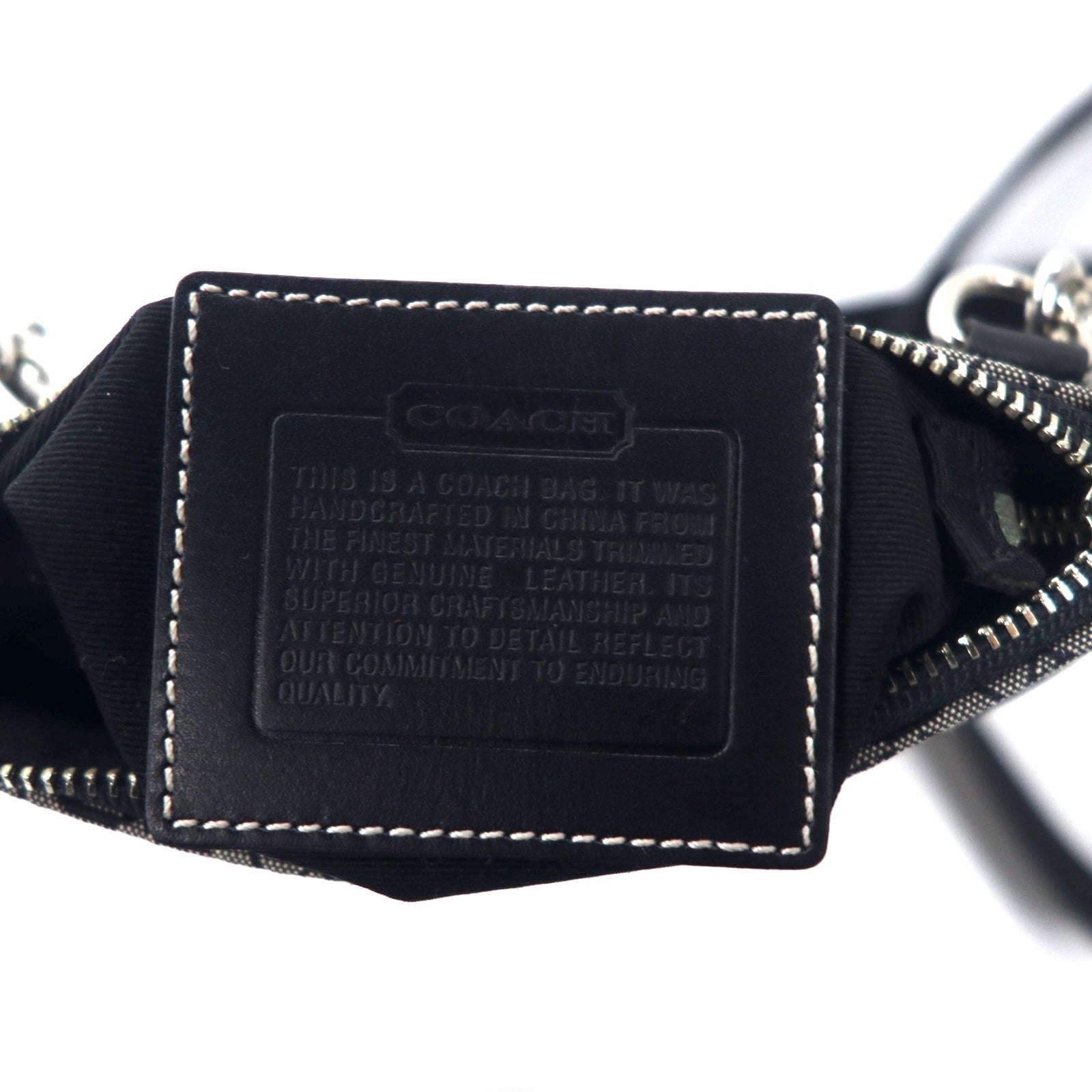 COACH Borsa a tracolla Mini Signature, grigio, tela e pelle