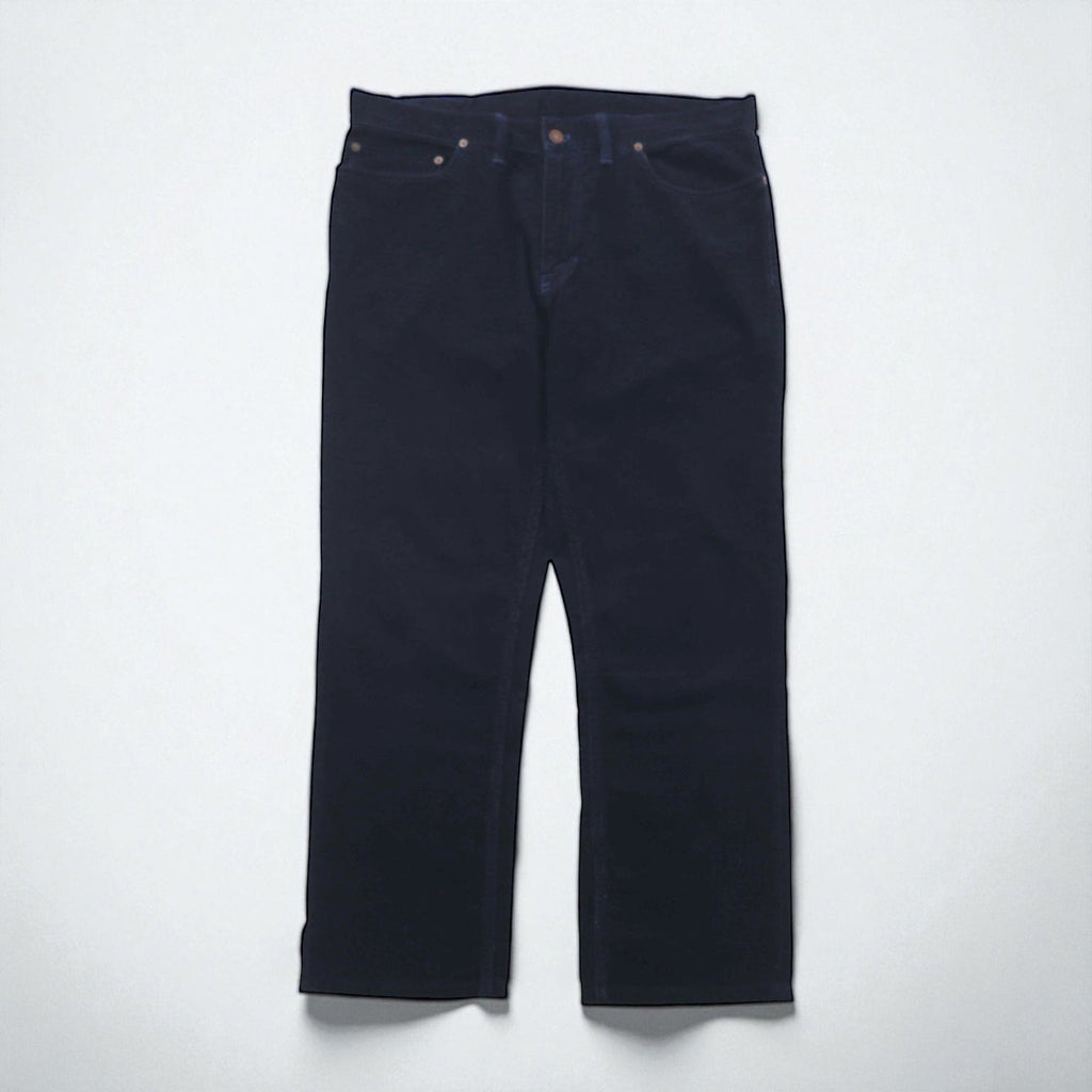 Polo Ralph Lauren コーデュロイ チノパンツ ワークパンツ L ネイビー レザーパッチ