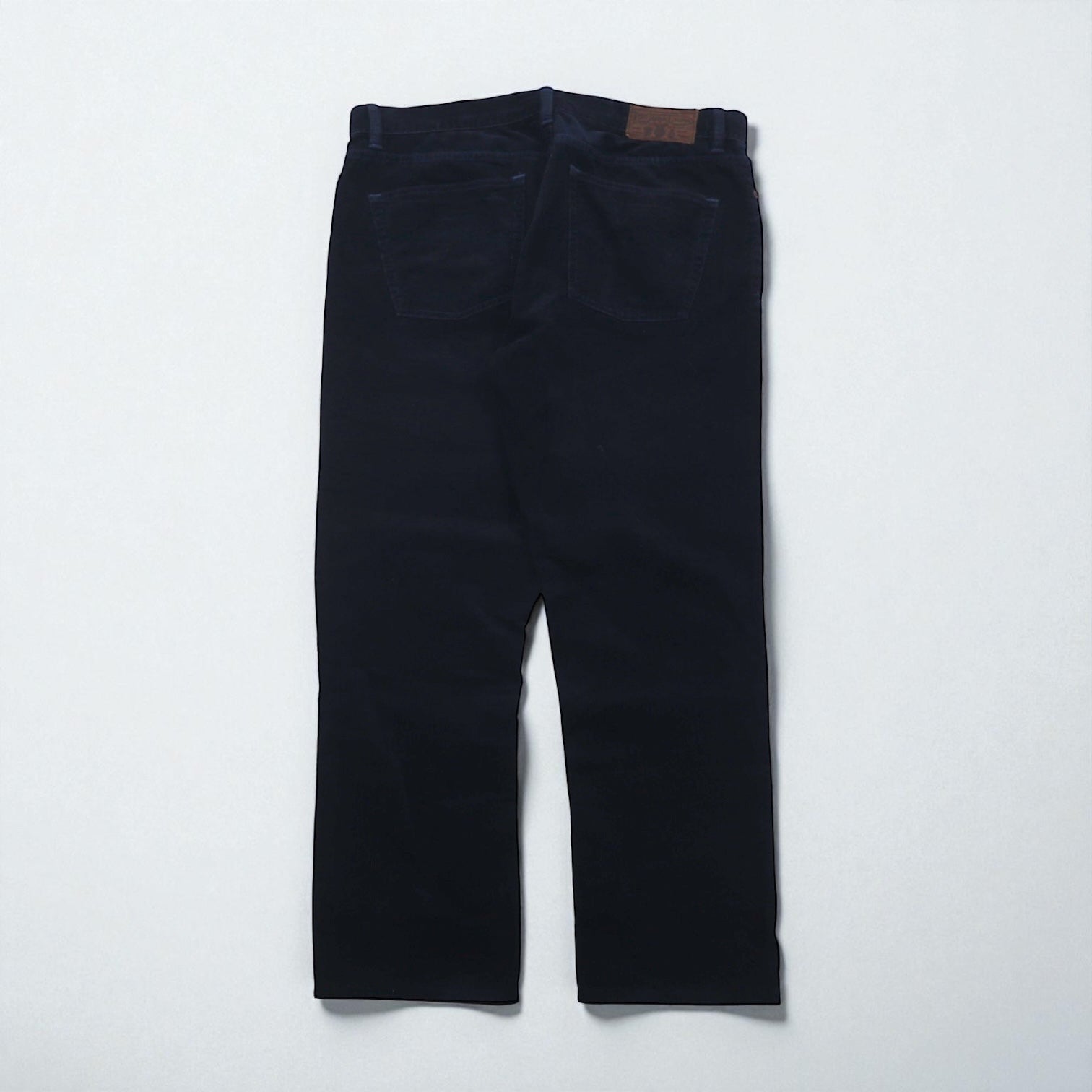 Polo Ralph Lauren コーデュロイ チノパンツ ワークパンツ L ネイビー レザーパッチ