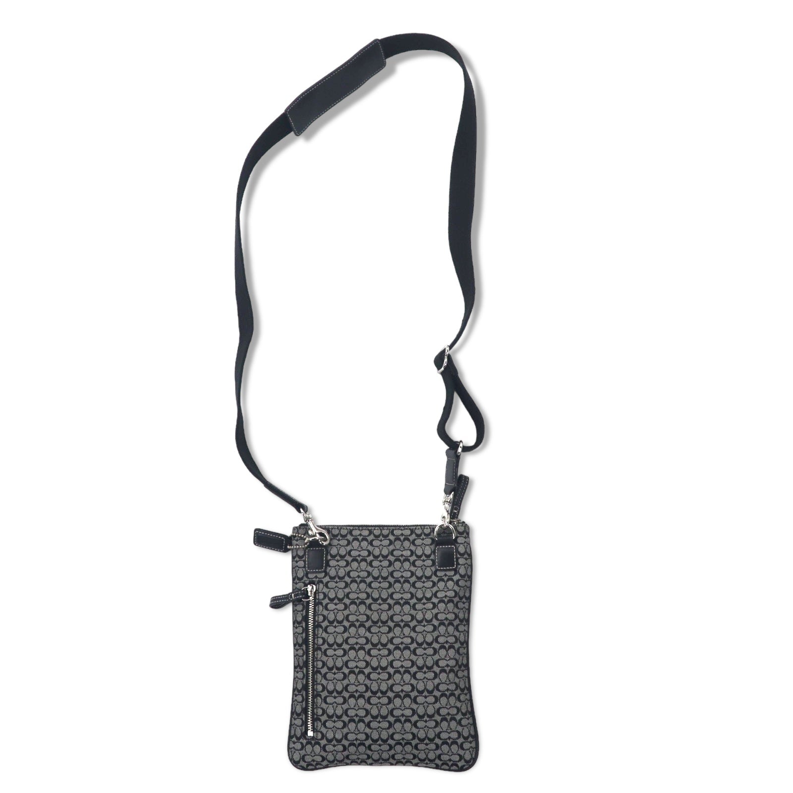 COACH Borsa a tracolla Mini Signature, grigio, tela e pelle