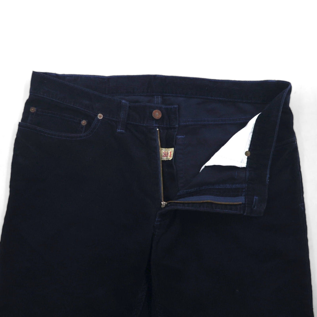 Polo Ralph Lauren コーデュロイ チノパンツ ワークパンツ L ネイビー レザーパッチ