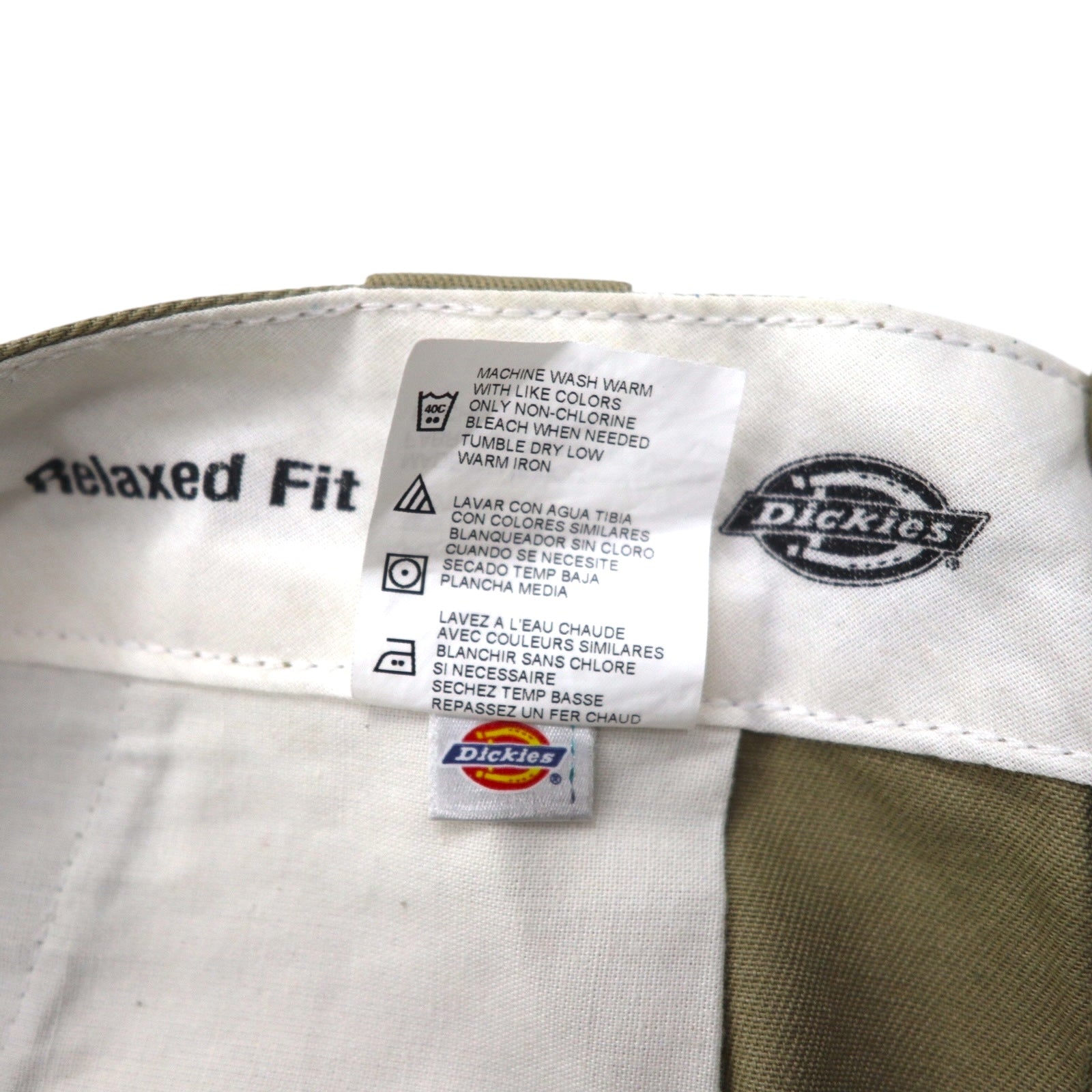 Dickies Relaxed Fit Pantaloncini da lavoro corti L Beige Lunghezza al ginocchio WR640 Made in Messico