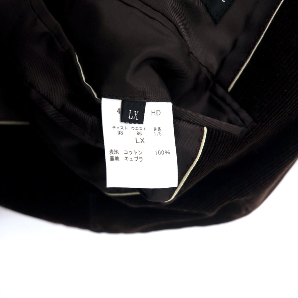 Paul Smith COLLECTION コーデュロイ 3B テーラードジャケット LX ブラウン コットン 日本製