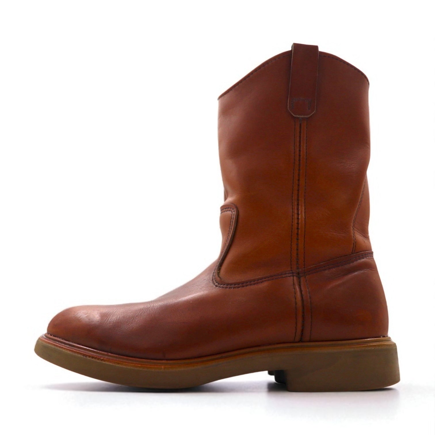 REDWING 1987 USA 80s Stivali PECOS 11 pollici 30cm Marrone Pelle 1155 Etichetta con ala stampata Etichetta con ala verticale