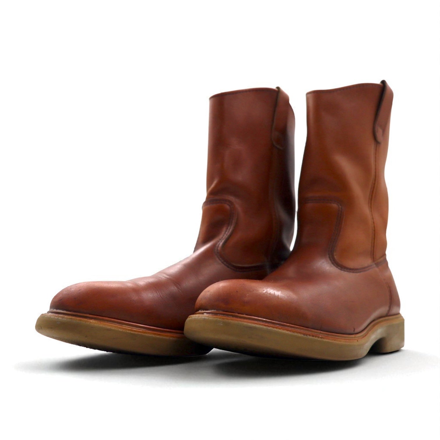 REDWING 1987 USA 80s Stivali PECOS 11 pollici 30cm Marrone Pelle 1155 Etichetta con ala stampata Etichetta con ala verticale