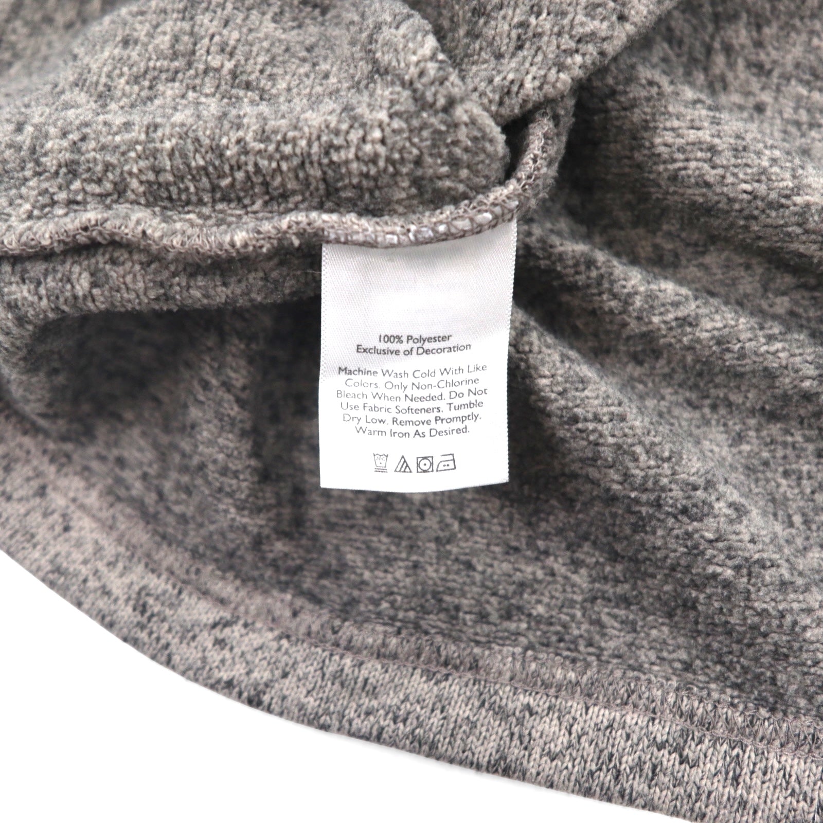 Eddie Bauer ハーフジップ フリースジャケット XL グレー ポリエステル