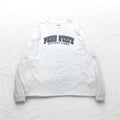 Champion カレッジプリント ロングスリーブ Tシャツ ロンT 4XL ホワイト PENN STATE ビッグサイズ ニカラグア製
