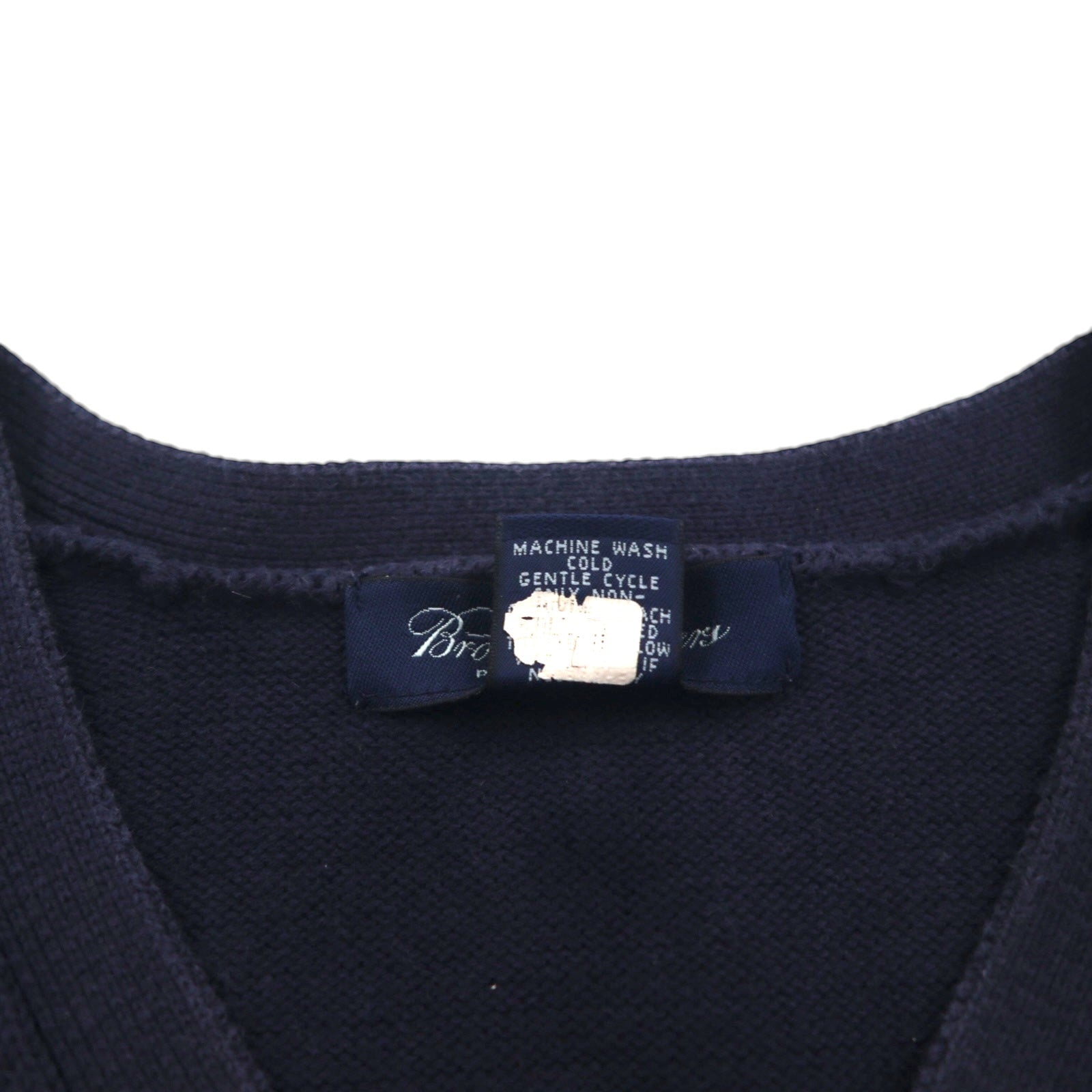 Brooks Brothers Vネック ピマコットン ニット セーター L ネイビー