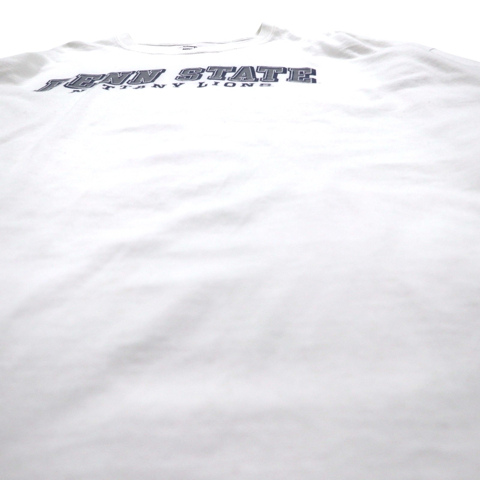 T-shirt a maniche lunghe Champion stampa college, taglia 4XL, colore bianco, PENN STATE, taglia grande, made in Nicaragua