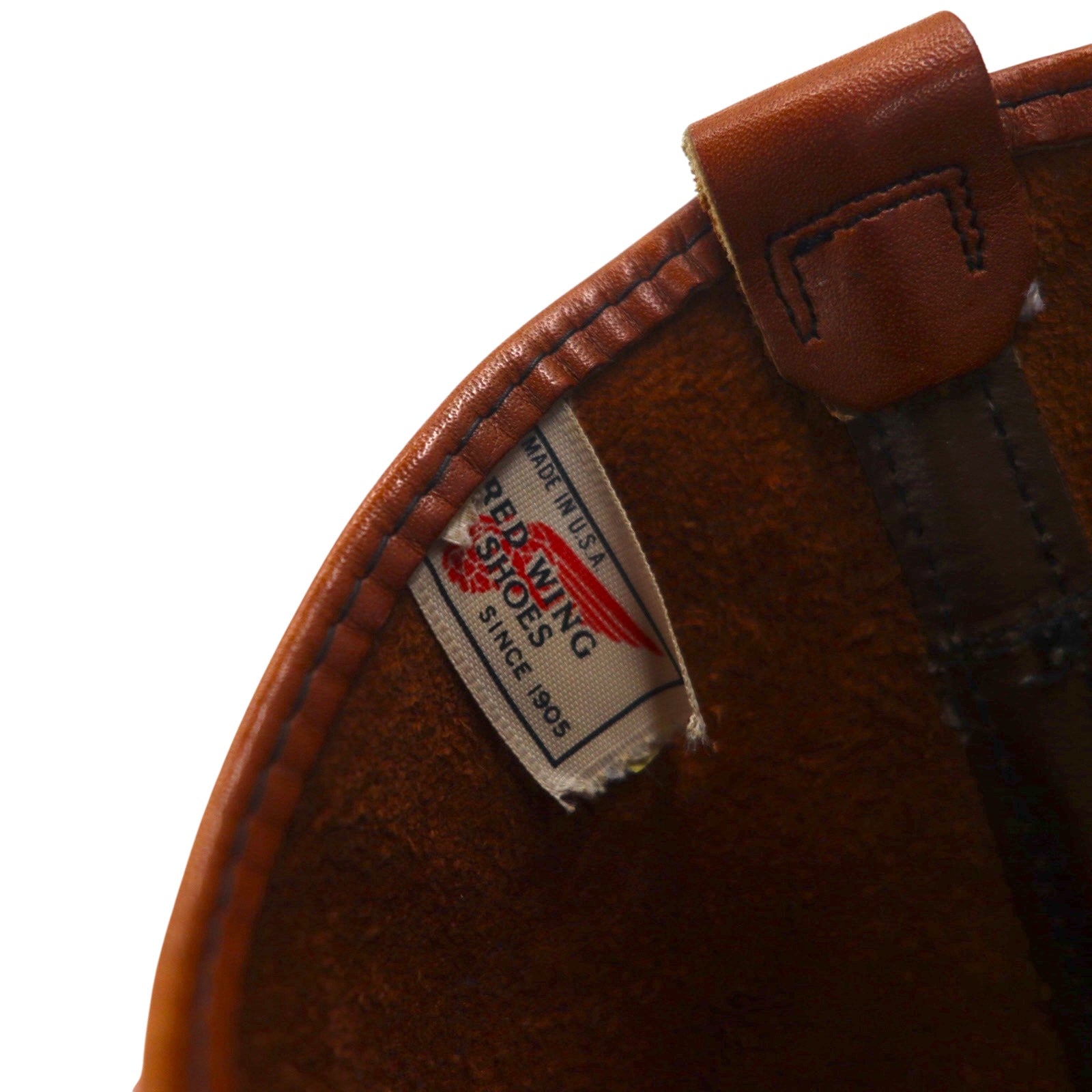 REDWING 1987 USA 80s Stivali PECOS 11 pollici 30cm Marrone Pelle 1155 Etichetta con ala stampata Etichetta con ala verticale