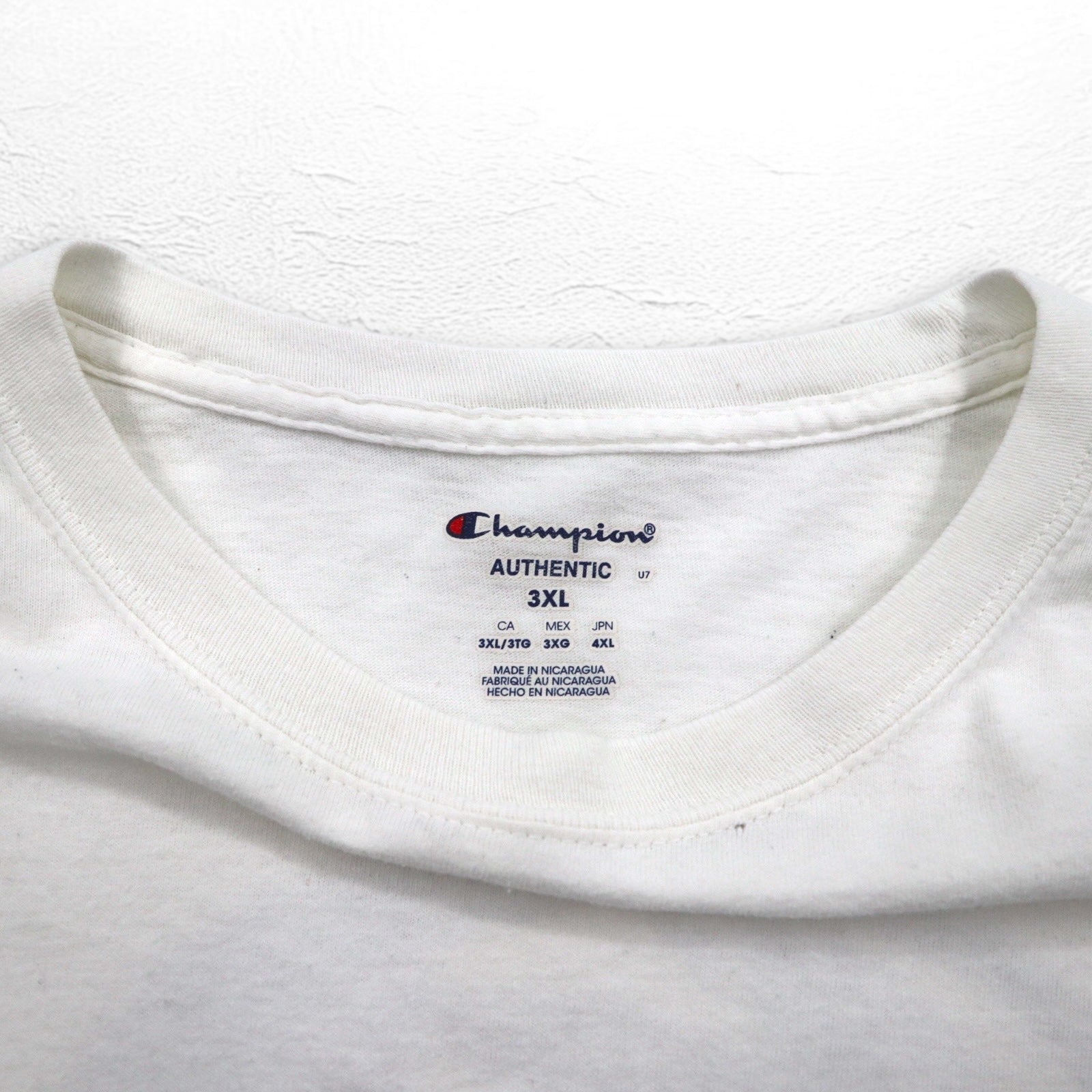 T-shirt a maniche lunghe Champion stampa college, taglia 4XL, colore bianco, PENN STATE, taglia grande, made in Nicaragua