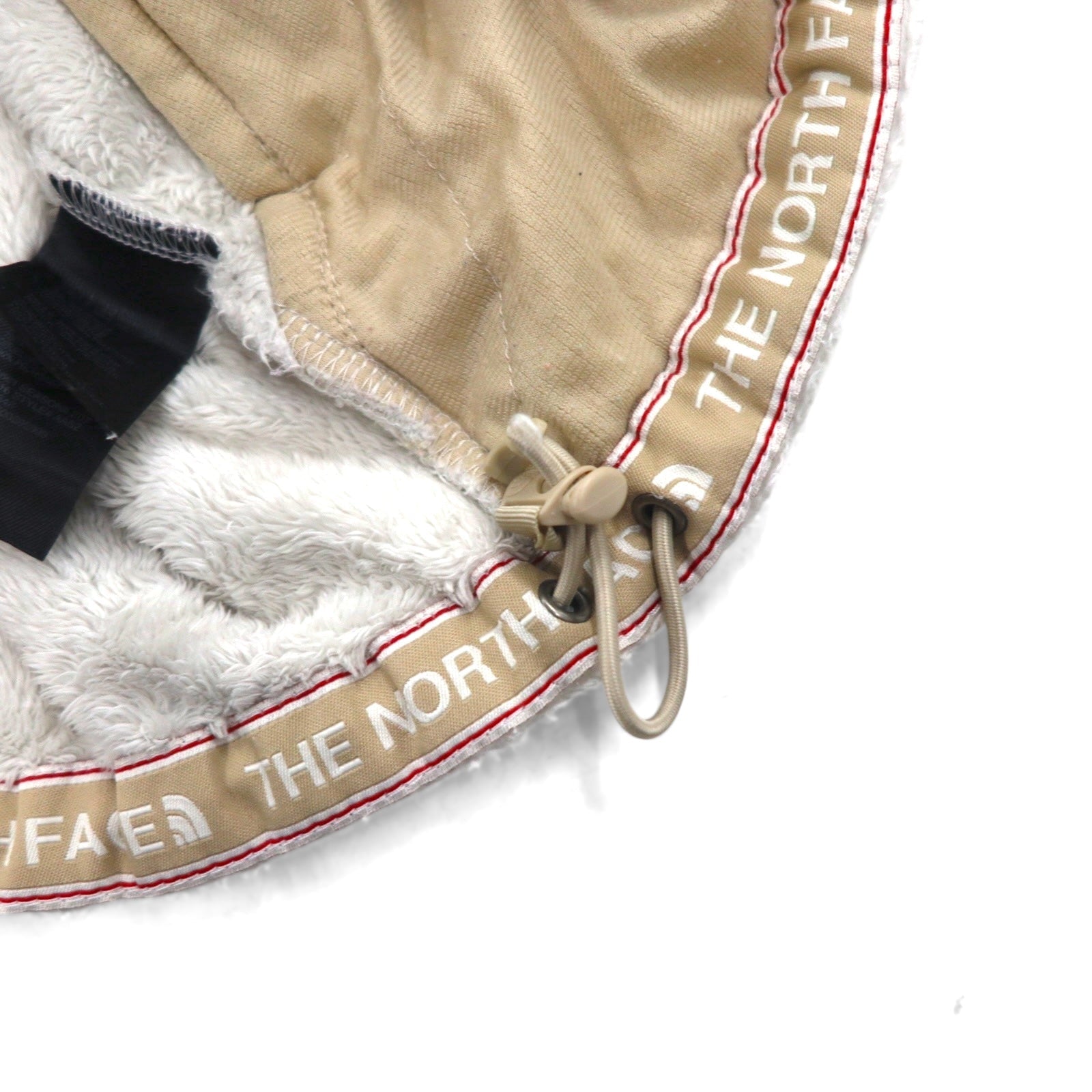 THE NORTH FACE フリースジャケット パーカー S ホワイト OSO FURRY FLEECE HOODIE ドローコード AA5Z
