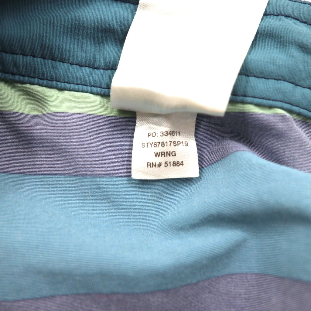 patagonia Wavefarer Boardshorts Pantaloncini S Blu Navy Verde a righe Nylon 67817