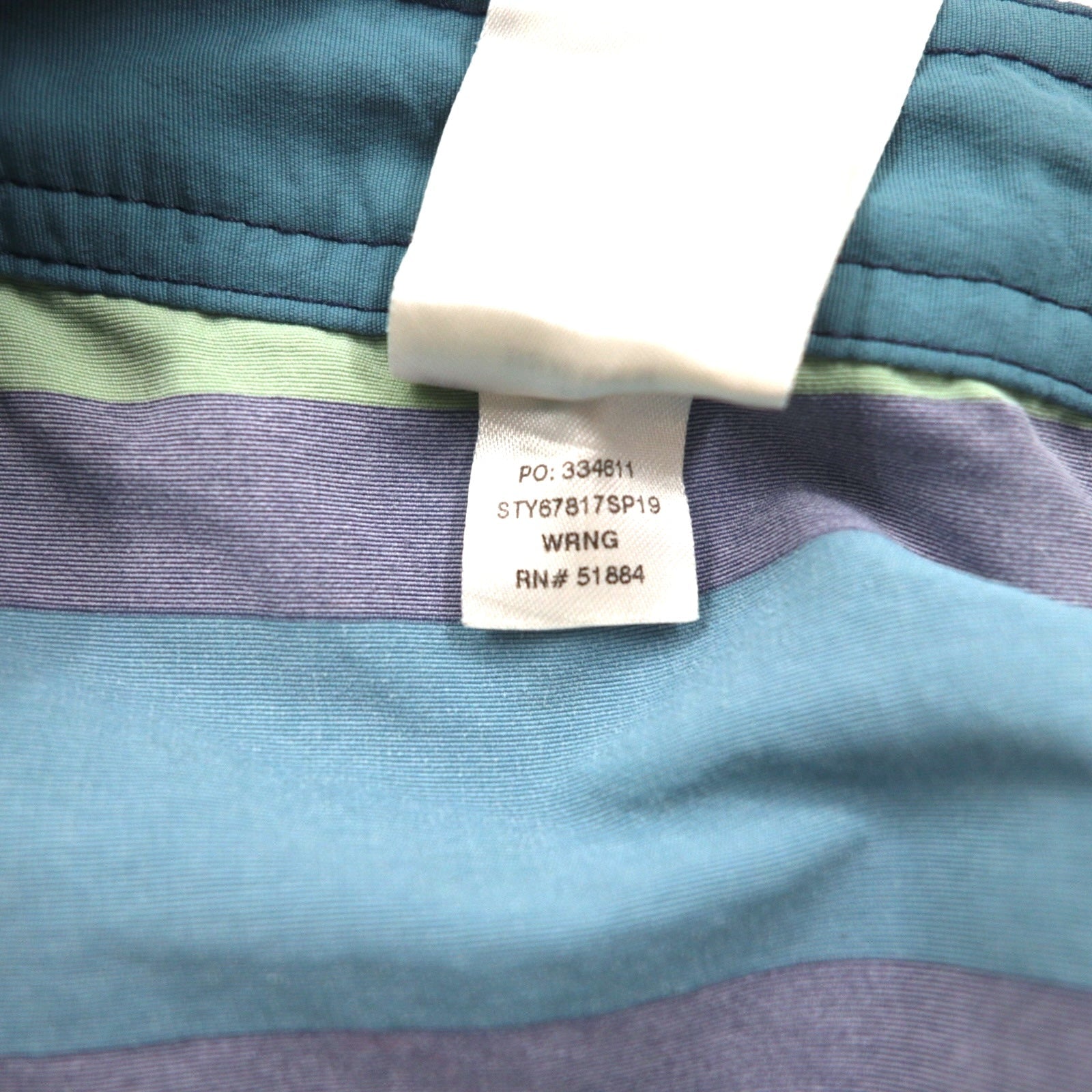 patagonia Wavefarer Boardshorts Pantaloncini S Blu Navy Verde a righe Nylon 67817