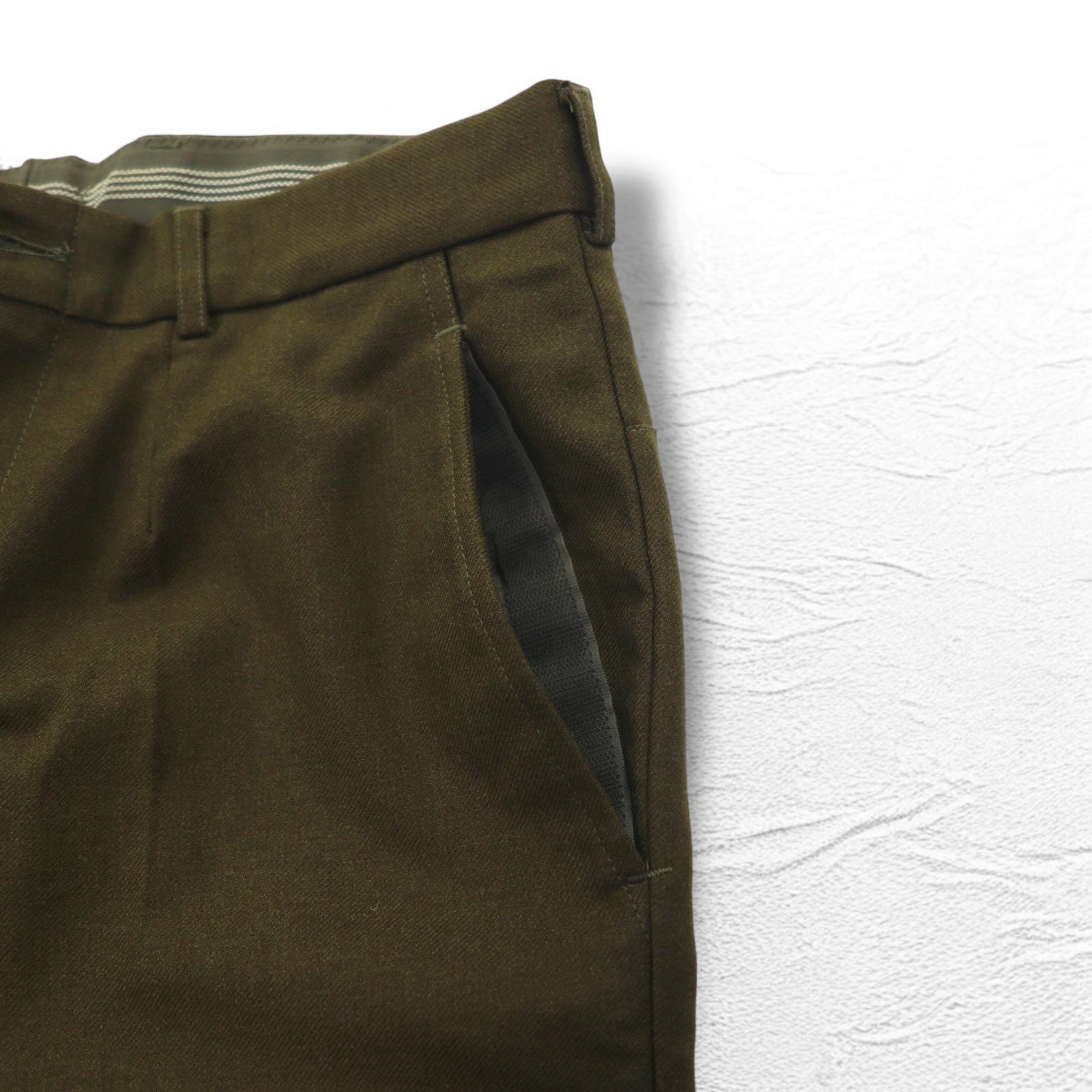 Pantaloni militari francesi anni '90 PAUL BOYE Euro Militare Pantaloni L Cachi Poliestere