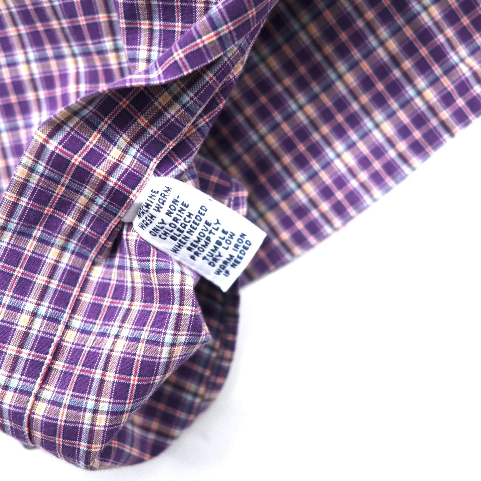 RALPH LAUREN Camicia Button-Down L Viola a Quadri Cotone CUSTOM FIT con Ricamo Polo Pony Piccolo