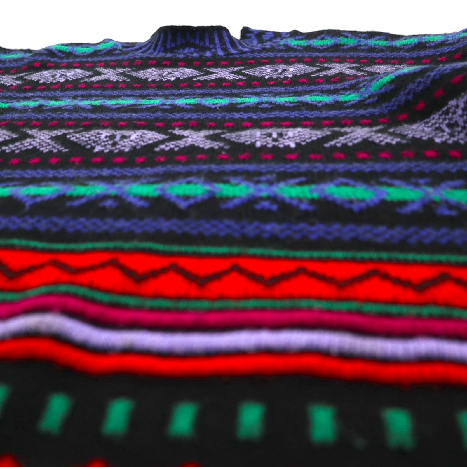 90s Vintage Wool Knit Sweater 総柄 ニット セーター M ウール Across Australia by KNIT WAVES 90年代 オーストラリア製