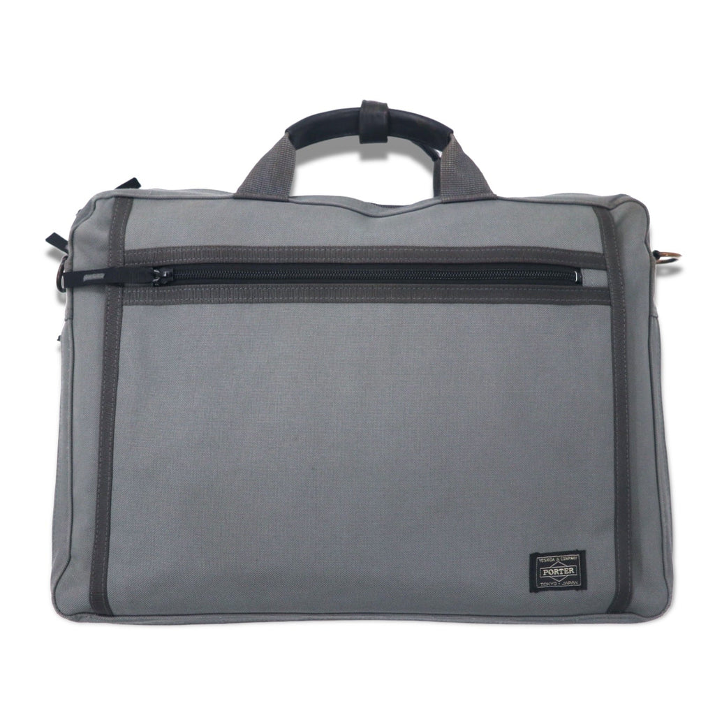 PORTER Clip Borsa a Tracolla Business Grigia in Poliestere, Espandibile, Made in Japan