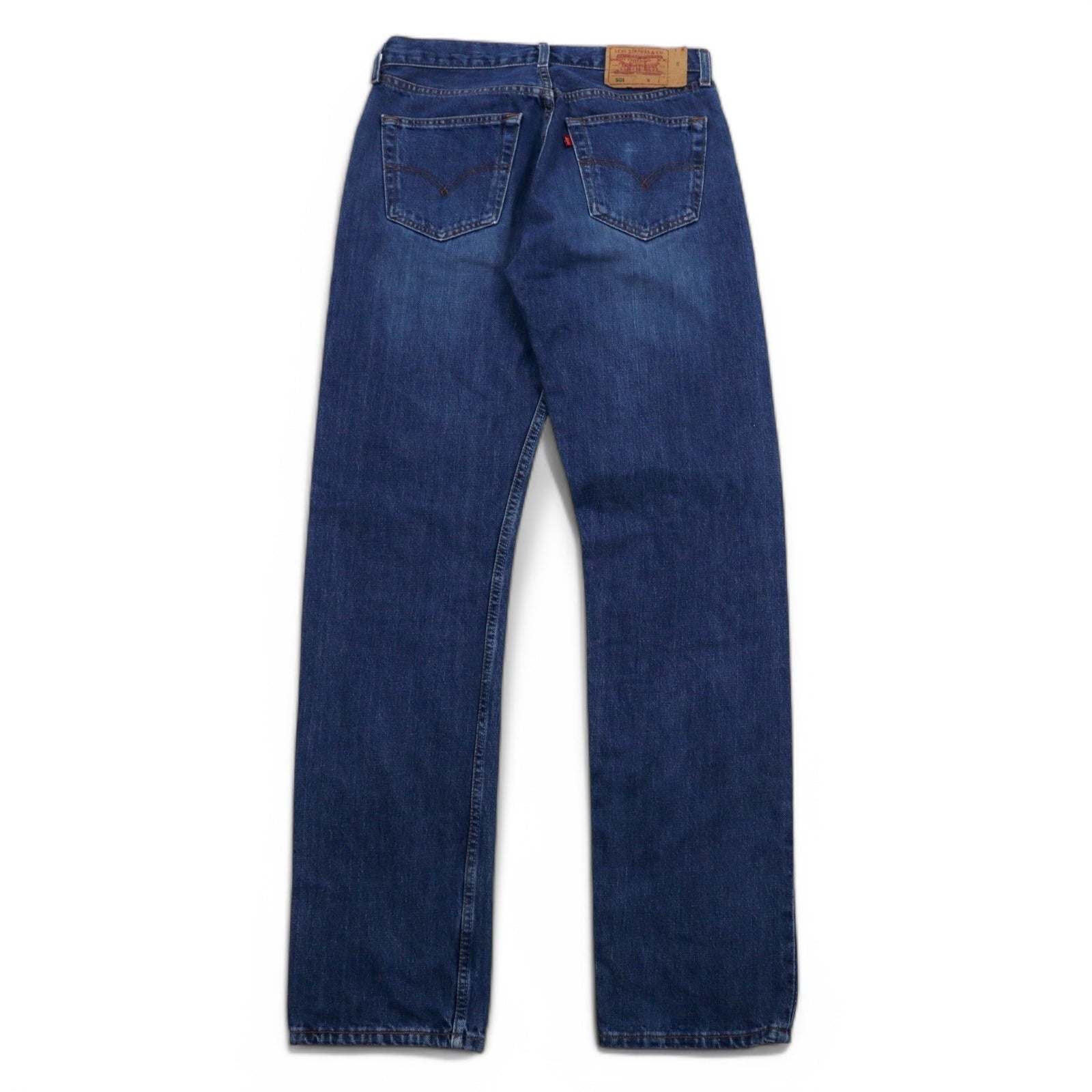 Levi's anni 2000, 501 made in Spagna, Euro Levi's, jeans, taglia M, indaco blu, chiusura con bottoni, 00501-0175