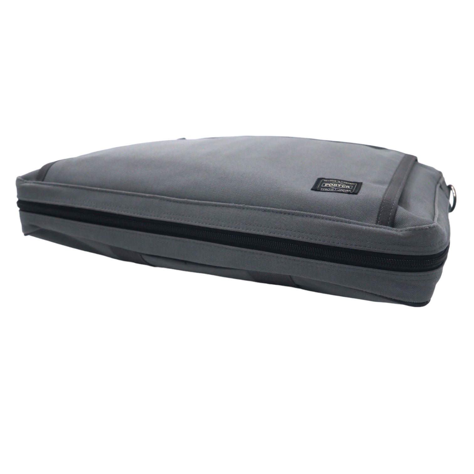 PORTER Clip Borsa a Tracolla Business Grigia in Poliestere, Espandibile, Made in Japan