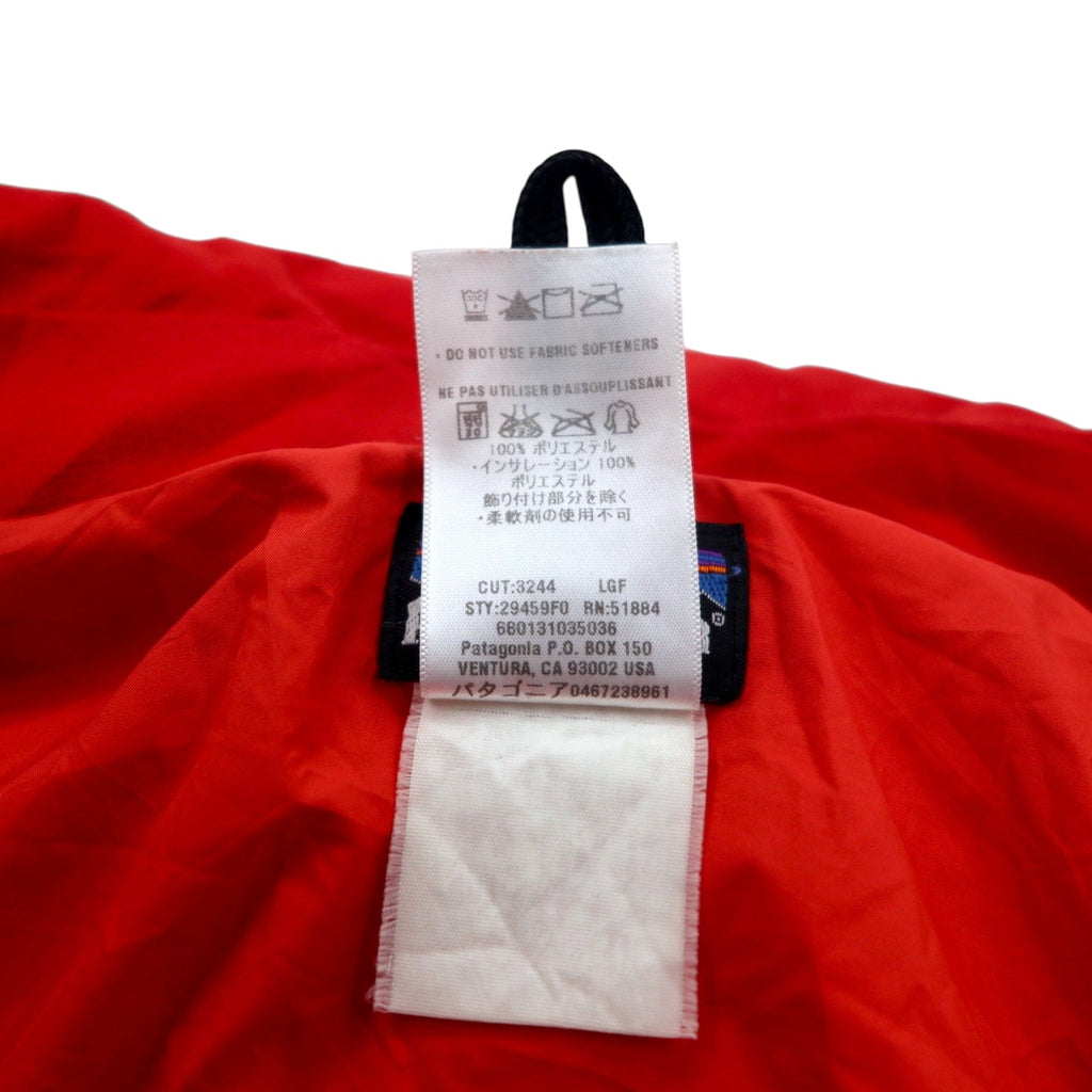 patagonia giacca a vento M rossa poliestere trapuntata cappuccio removibile Rubicon Rider Jacket 29459F0