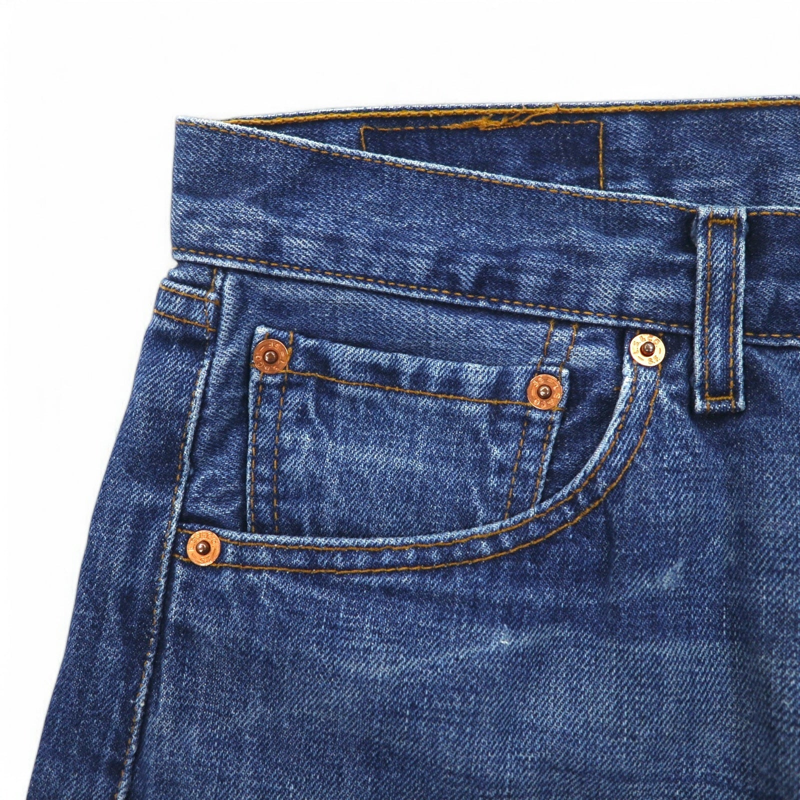 Levi's anni 2000, 501 made in Spagna, Euro Levi's, jeans, taglia M, indaco blu, chiusura con bottoni, 00501-0175