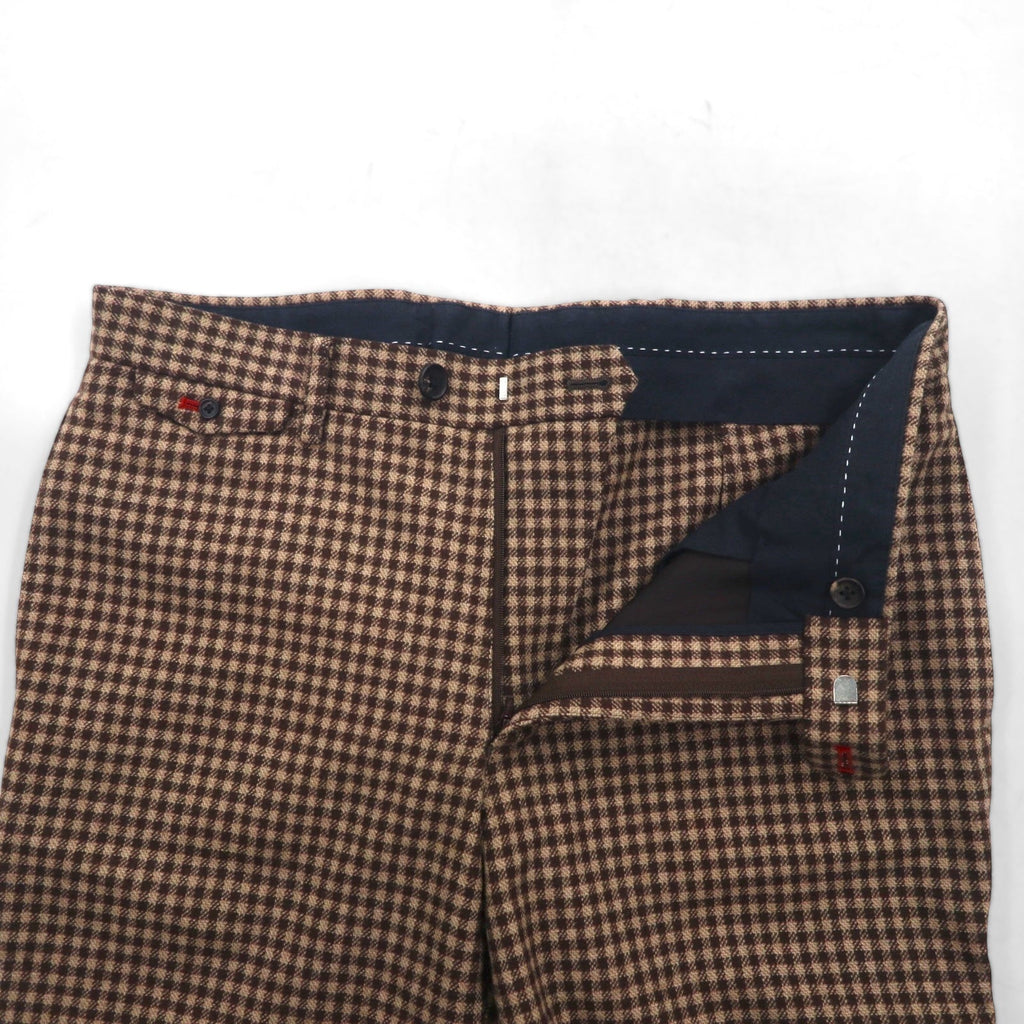 Paul Smith COLLECTION ツイード スラックス パンツ L ブラウン グレンチェック 日本製