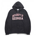 Champion felpa con cappuccio full zip 3XL grigio, felpata all'interno, taglia oversize, UNIVERSITY OF GEORGIA, made in Honduras