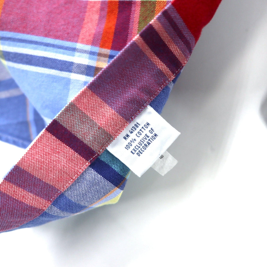 Camicia Button-down RALPH LAUREN XXL a quadri blu in cotone con ricamo piccolo pony