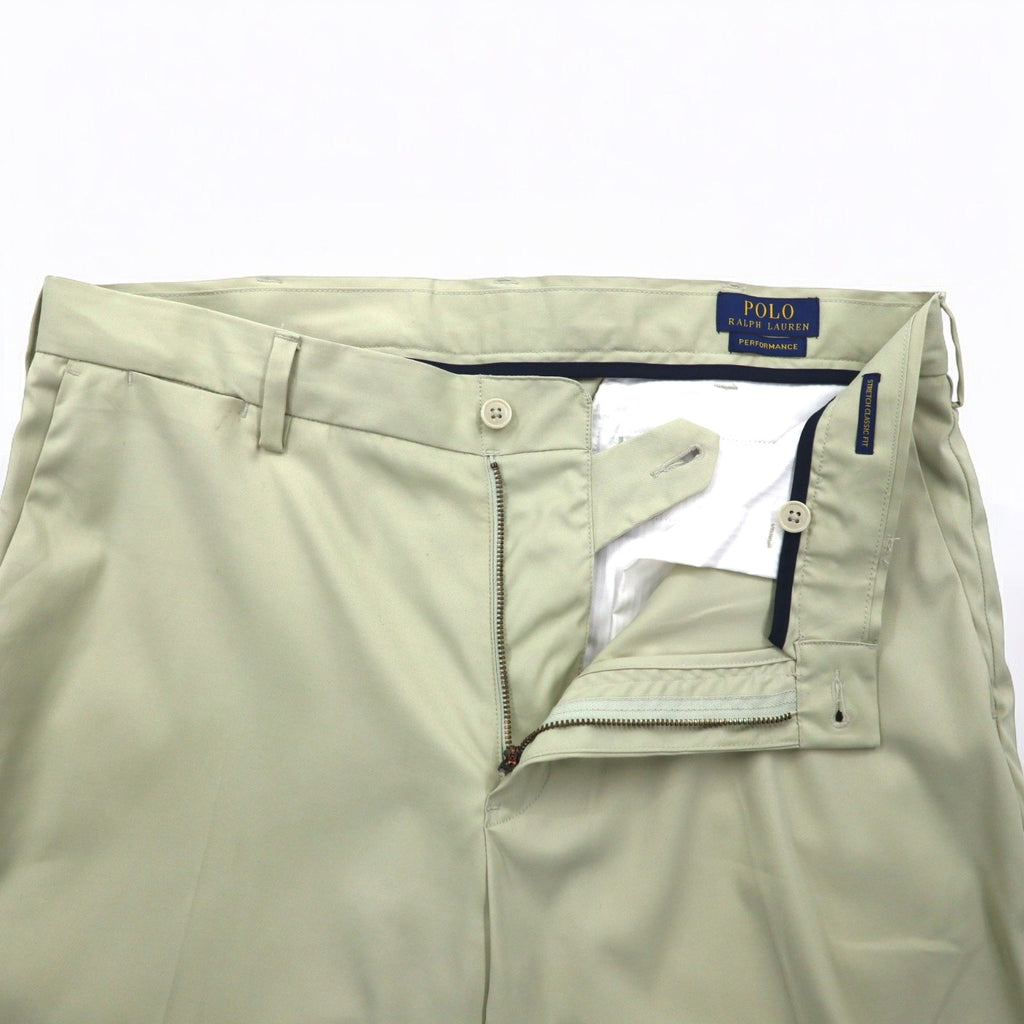 POLO RALPH LAUREN パフォーマンス ストレッチ スラックスパンツ L ベージュ クラシックフィット