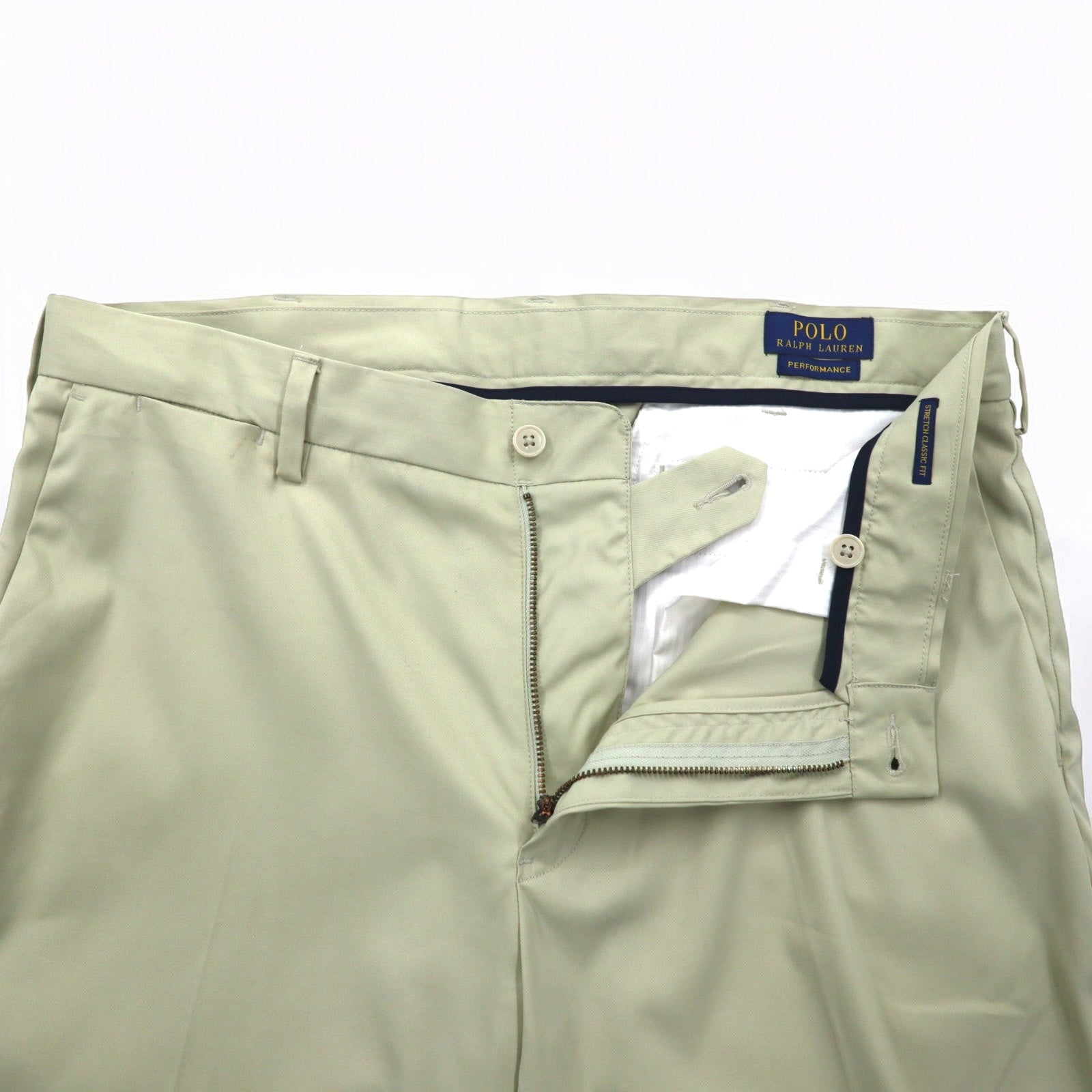POLO RALPH LAUREN パフォーマンス ストレッチ スラックスパンツ L ベージュ クラシックフィット