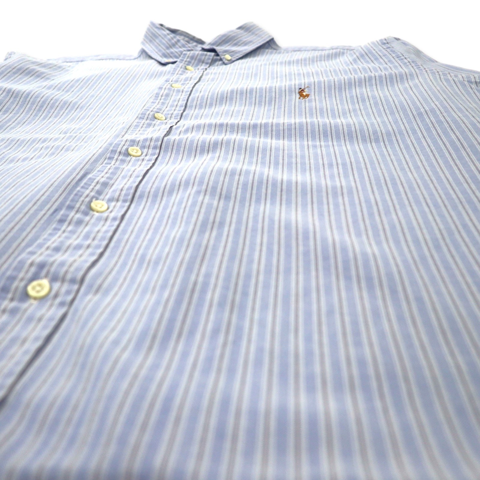 Camicia Button-down Ralph Lauren XLT TALL Blu Cotone CLASSIC FIT Ricamo Pony Piccolo