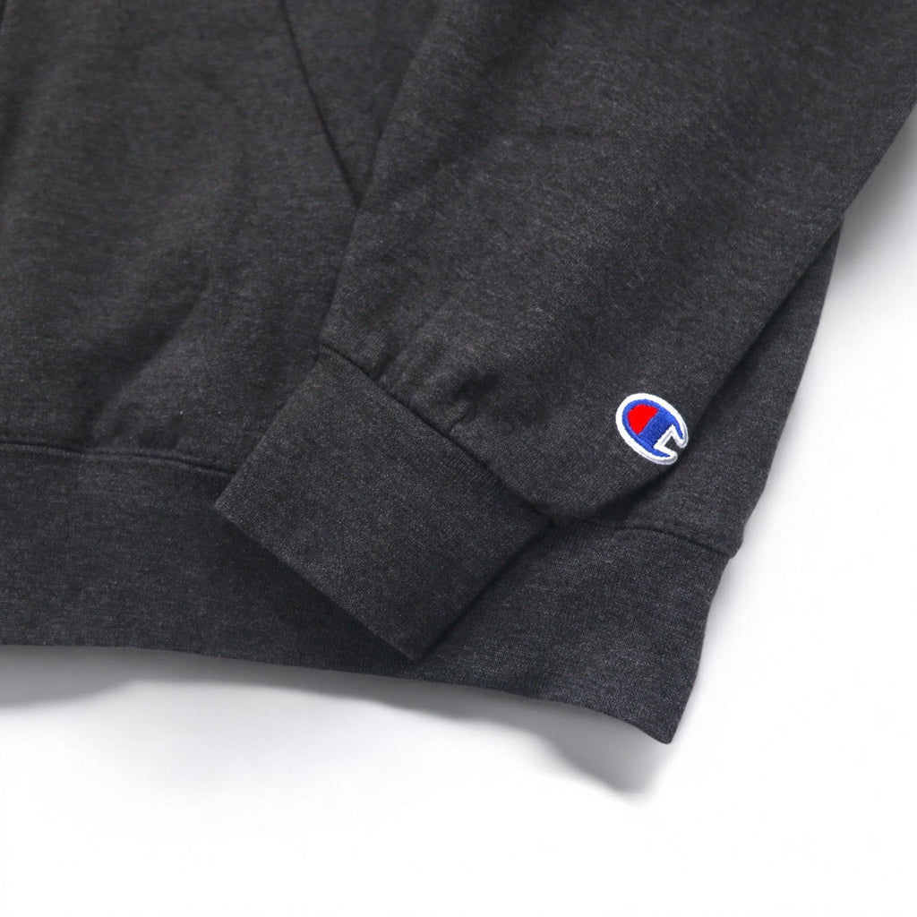 Champion felpa con cappuccio full zip 3XL grigio, felpata all'interno, taglia oversize, UNIVERSITY OF GEORGIA, made in Honduras