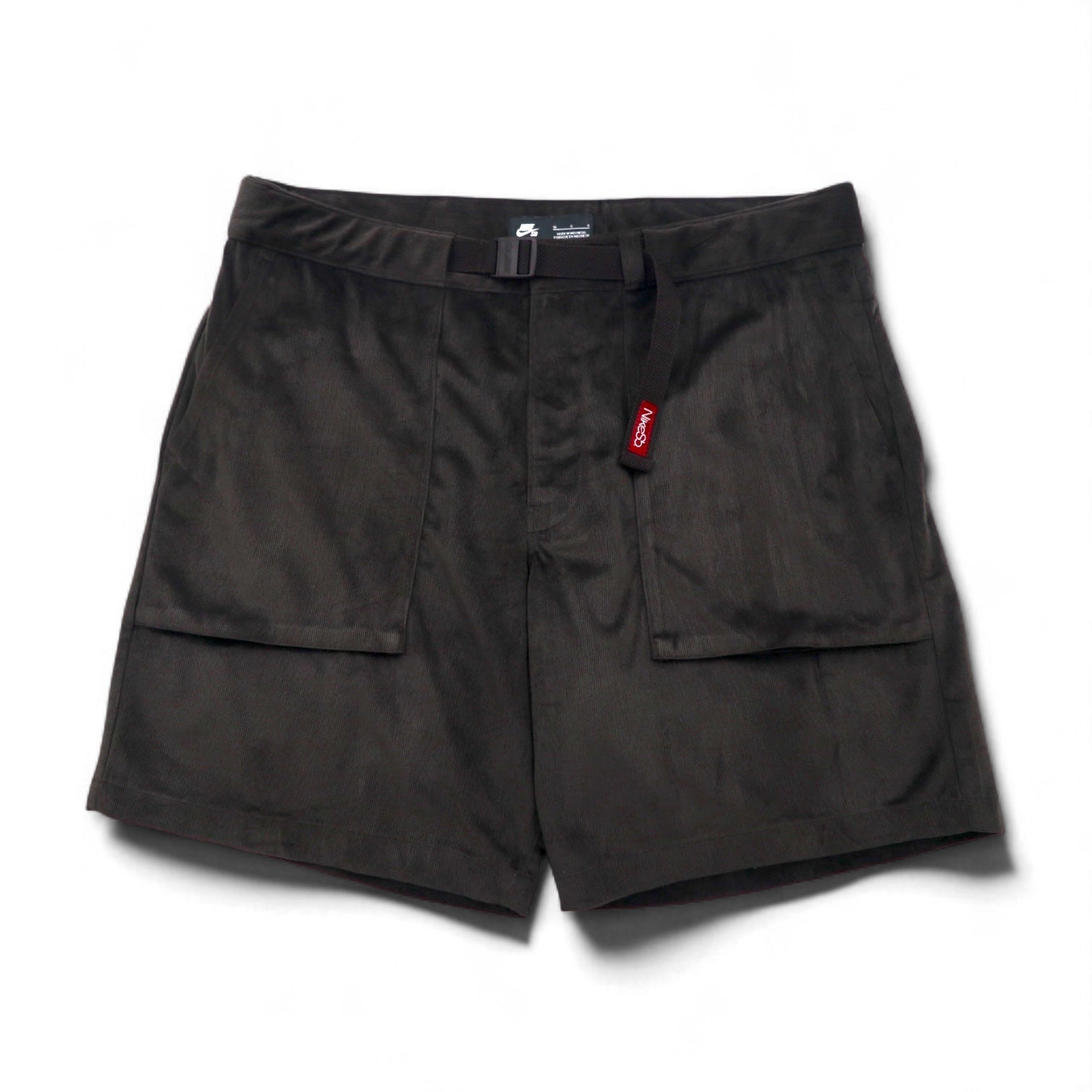NIKE SB Pantaloncini con Cintura in Velluto a Coste Velvet Corduroy Belted Shorts XL Marrone AA1075-220