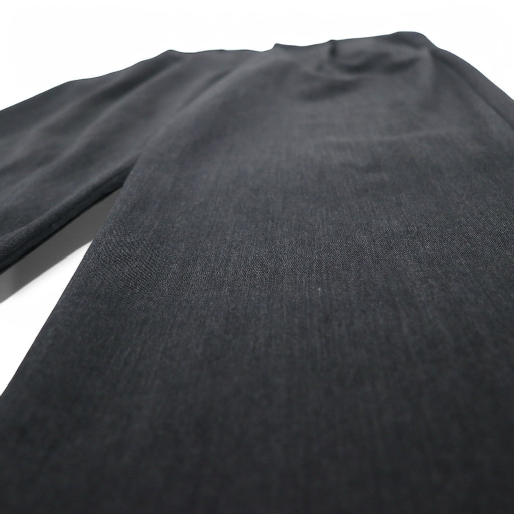Eddie Bauer Pantaloni ampi con pinces L grigi in lana con risvolto
