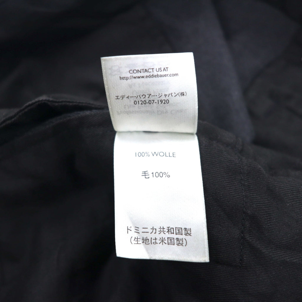Eddie Bauer Pantaloni ampi con pinces L grigi in lana con risvolto