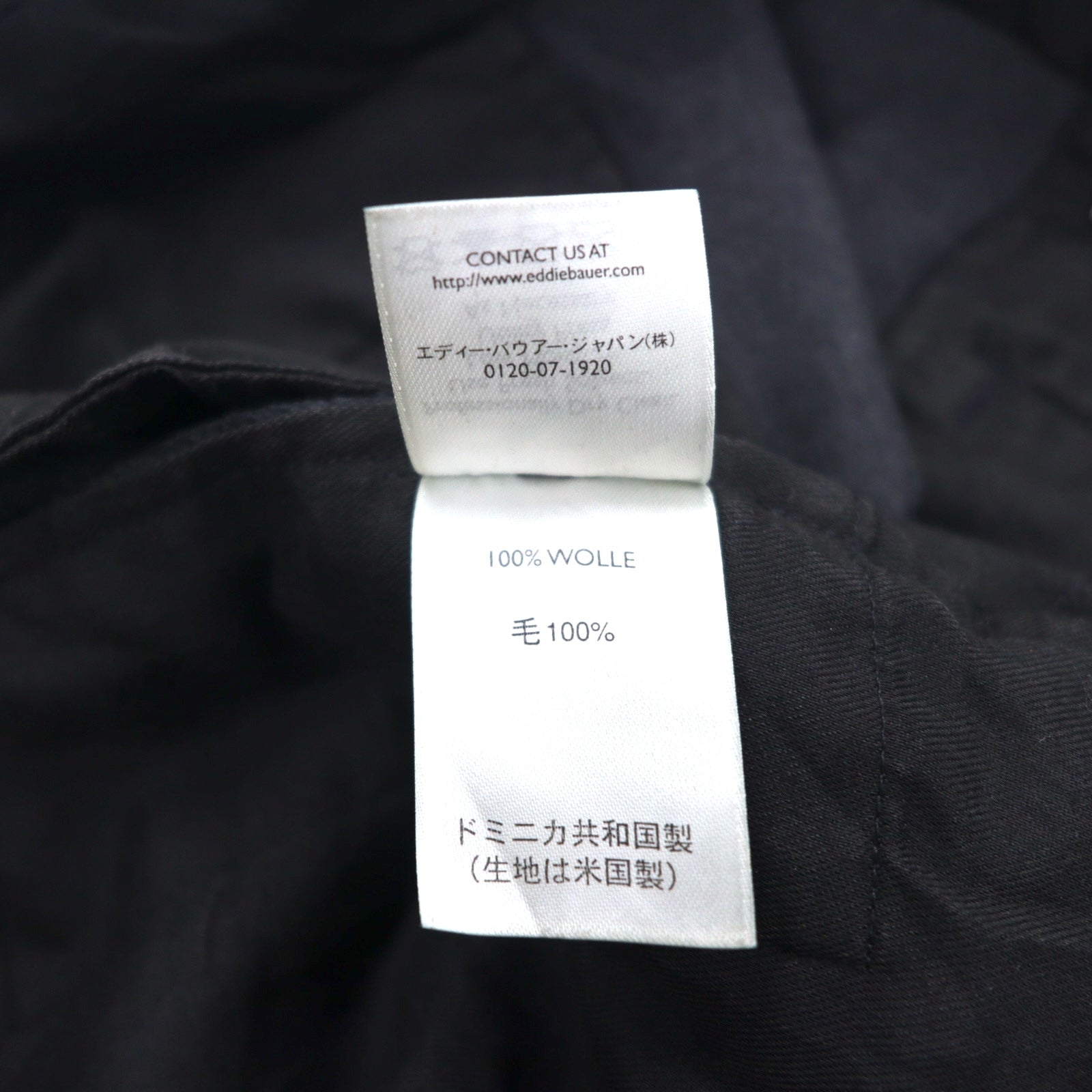 Eddie Bauer Pantaloni ampi con pinces L grigi in lana con risvolto