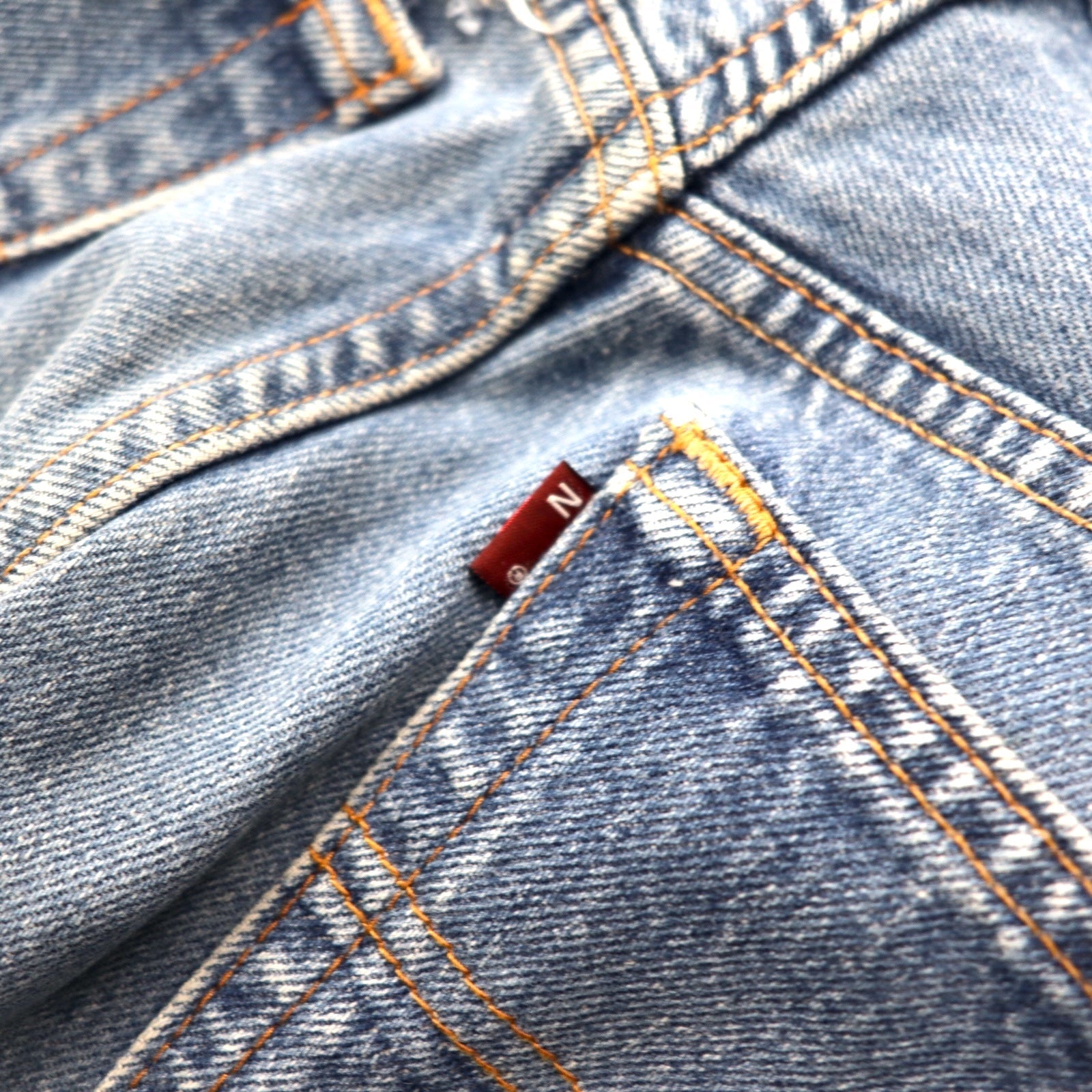 Rebuild By Needles Jeans Dimension Boot Cut, pantaloni in denim, taglia M, remake, Made in Japan