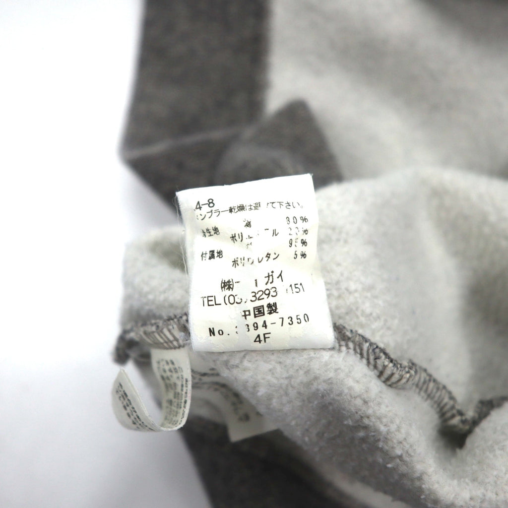 Polo by Ralph Lauren Felpa con cappuccio a mezza abbottonatura bicolore anni '90, taglia M, grigio-arancio, interno felpato, ricamo piccolo pony