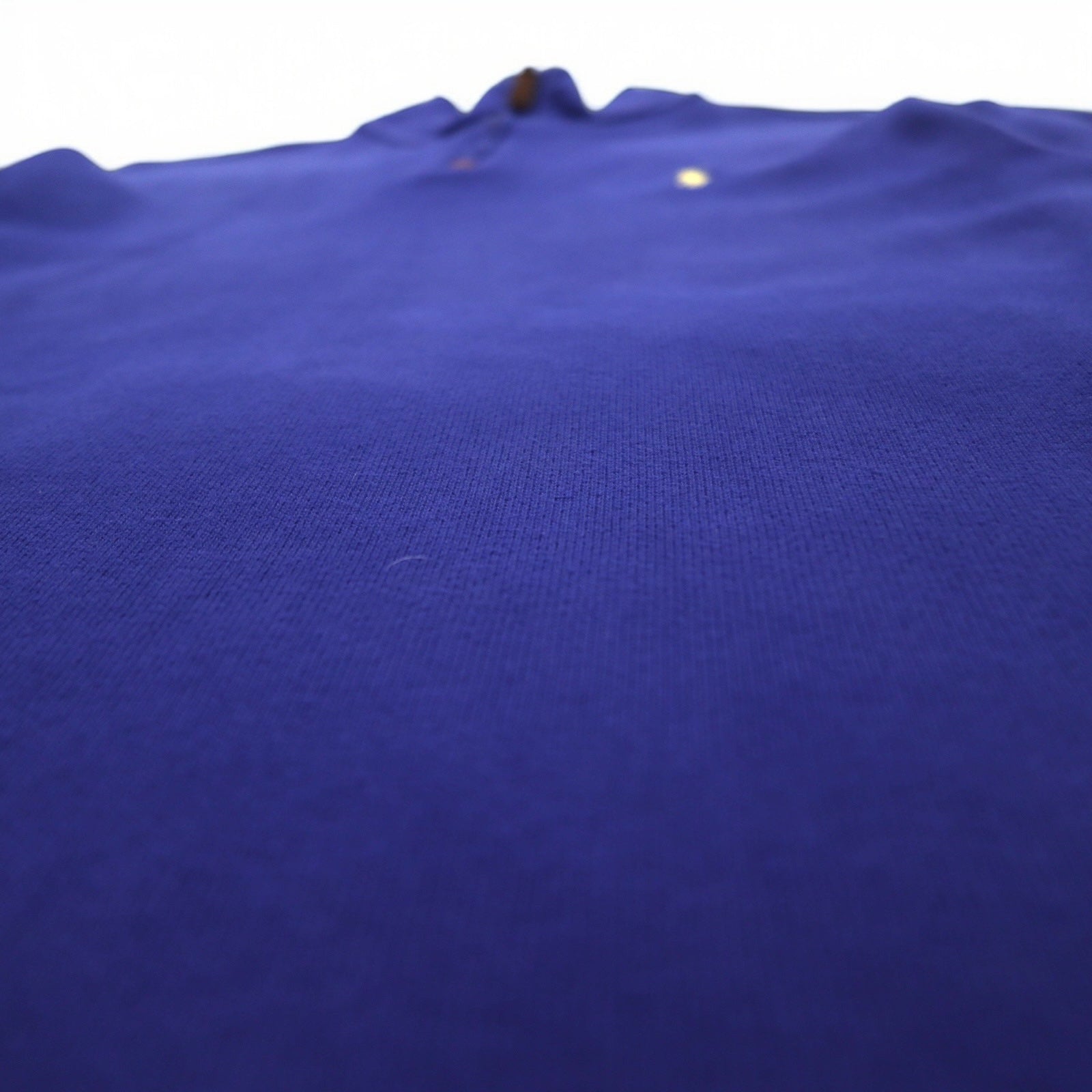 POLO RALPH LAUREN felpa con mezza zip M blu cotone piccolo ricamo pony