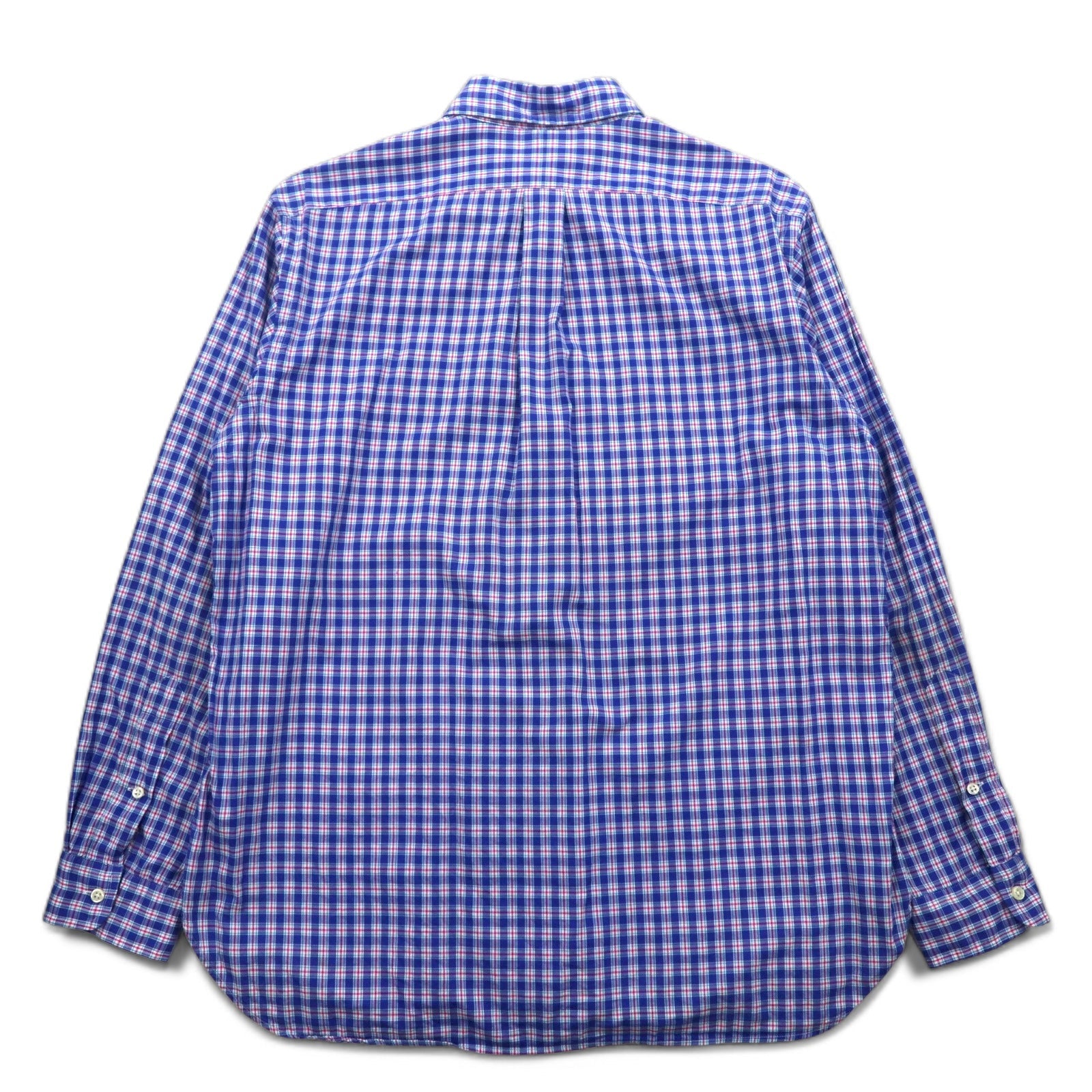 Camicia button-down RALPH LAUREN L a quadri blu oversize con ricamo piccolo pony