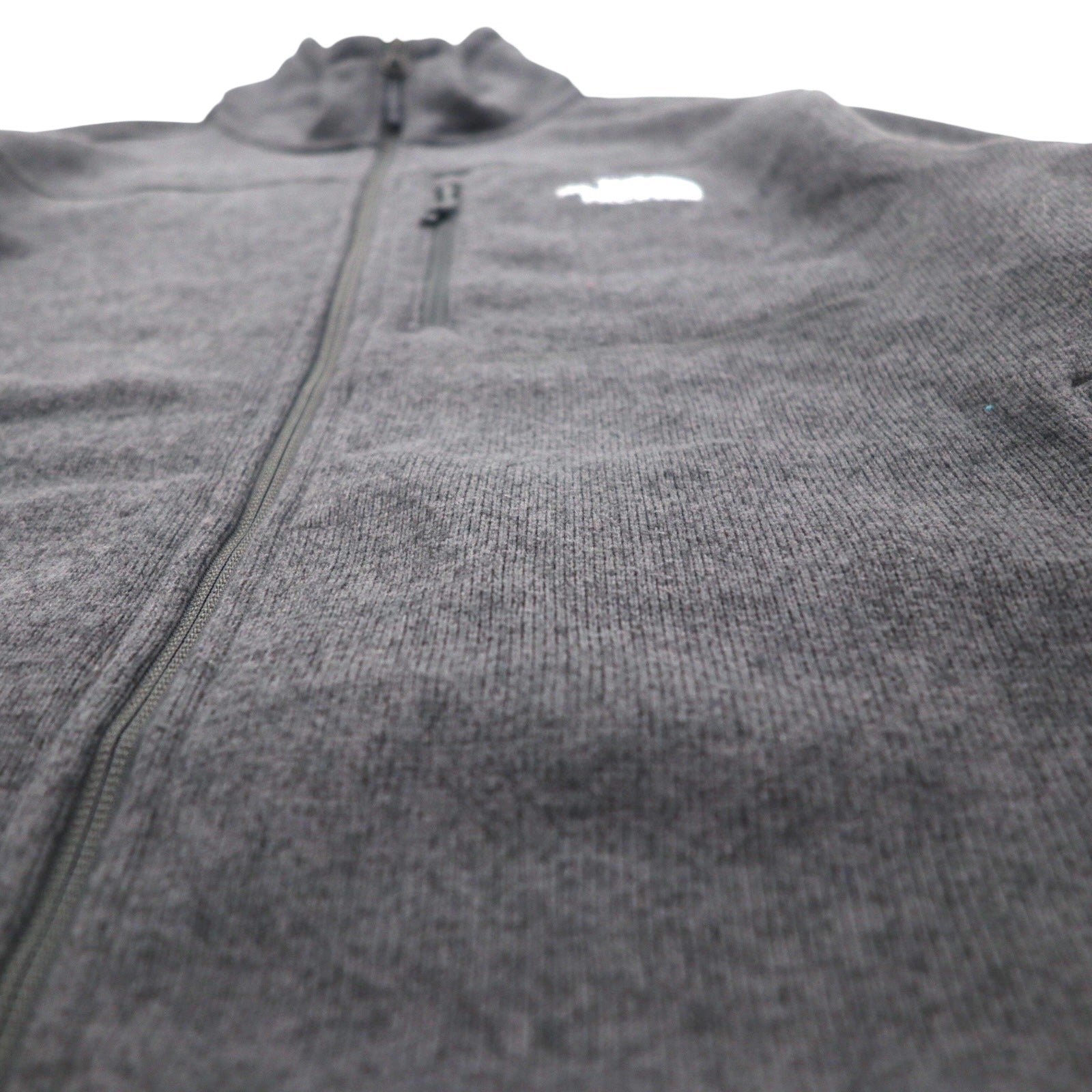 THE NORTH FACE フルジップ フリースジャケット L グレー スタンドカラー ハイネック