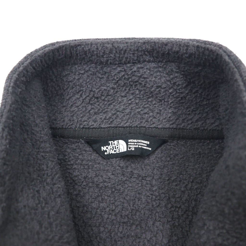 THE NORTH FACE フルジップ フリースジャケット L グレー スタンドカラー ハイネック