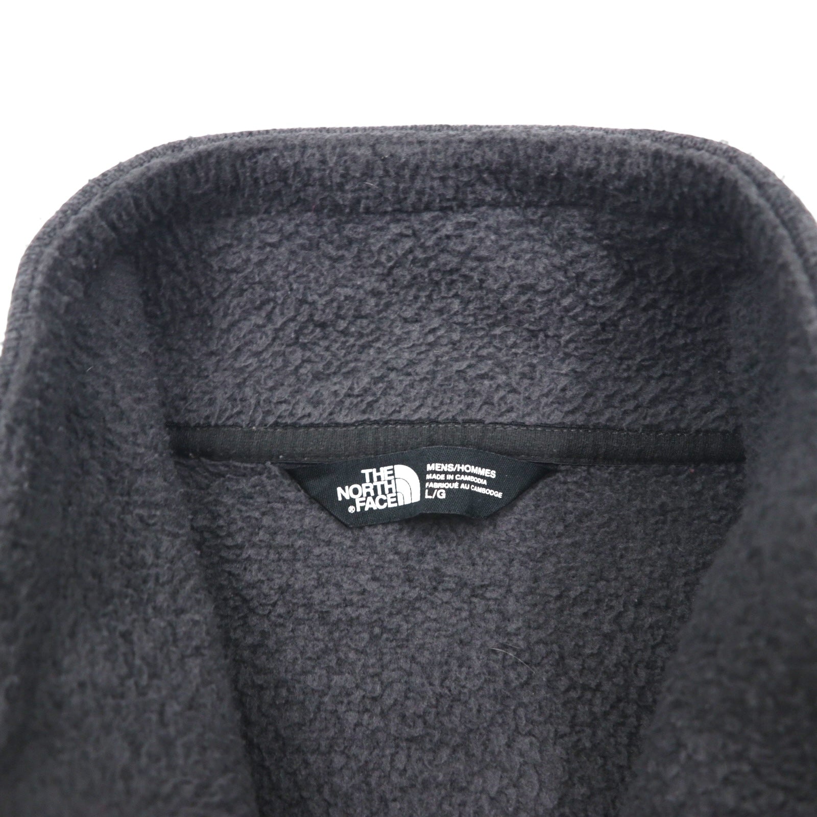 THE NORTH FACE フルジップ フリースジャケット L グレー スタンドカラー ハイネック