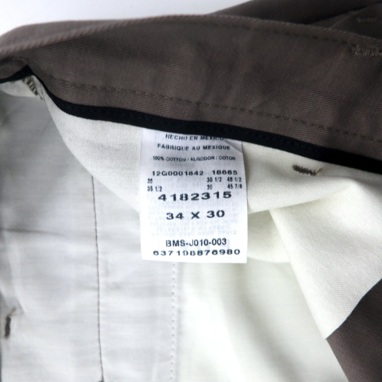 LEE チノパンツ 34 カーキ コットン PERFORMANCE KHAKIS 4182315 メキシコ製