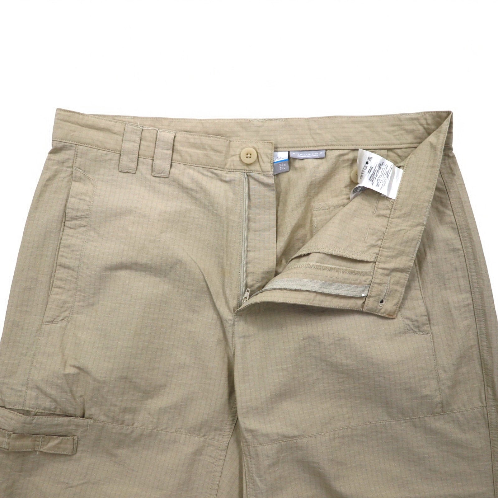 Columbia PFG Pantaloni da Pesca Ripstop L Beige OMNI-SHIELD Idrorepellente FQ1041
