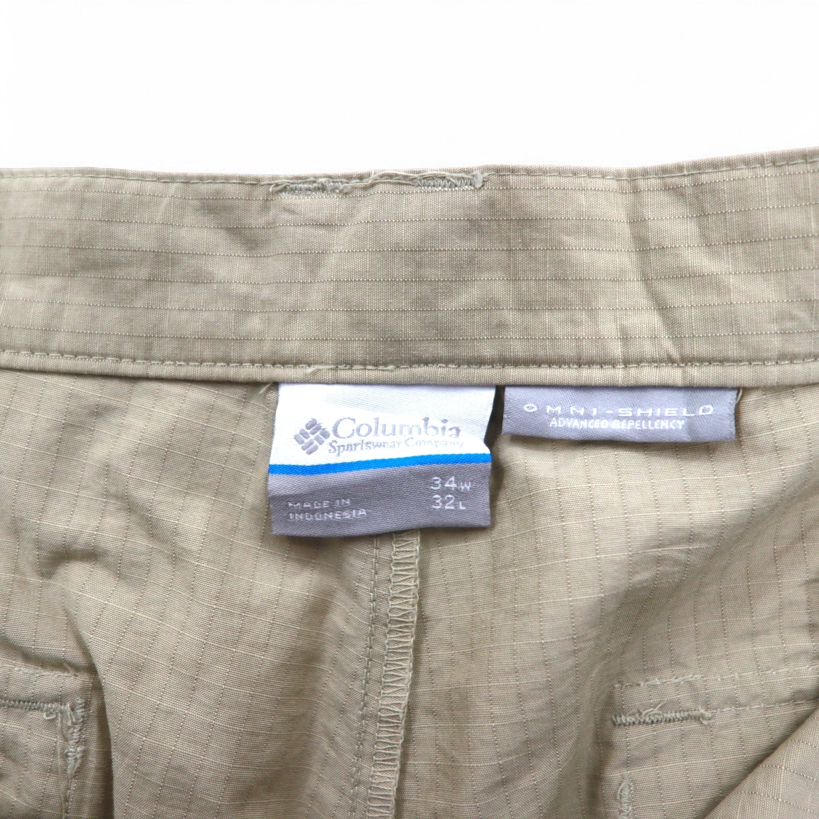 Columbia PFG Pantaloni da Pesca Ripstop L Beige OMNI-SHIELD Idrorepellente FQ1041