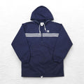 adidas anni '90 mezza zip anorak taglia XL blu navy nylon fodera in mesh 3 strisce logo trifoglio