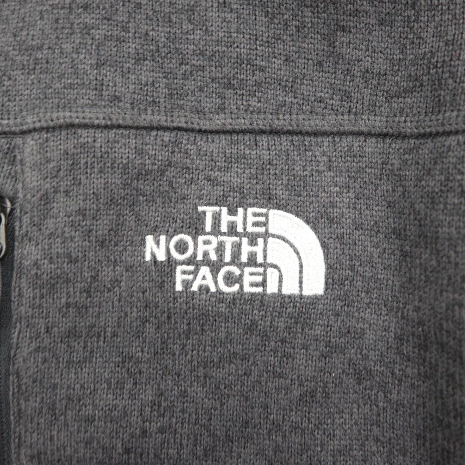 THE NORTH FACE フルジップ フリースジャケット L グレー スタンドカラー ハイネック