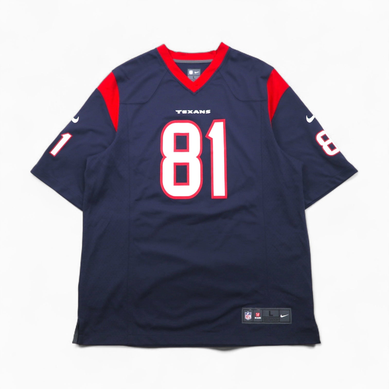 Maglia da gioco NIKE L blu navy poliestere NFL Texans Numerazione Giocatori NFL IN CAMPO